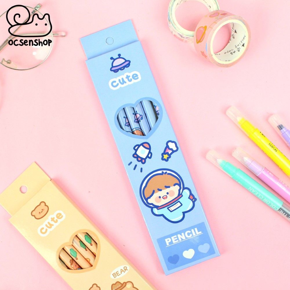 Set bút chì gỗ Cute (6c)