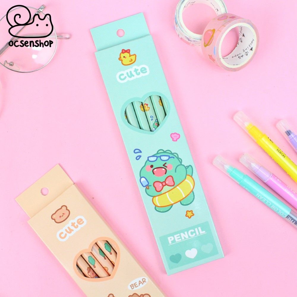 Set bút chì gỗ Cute (6c)