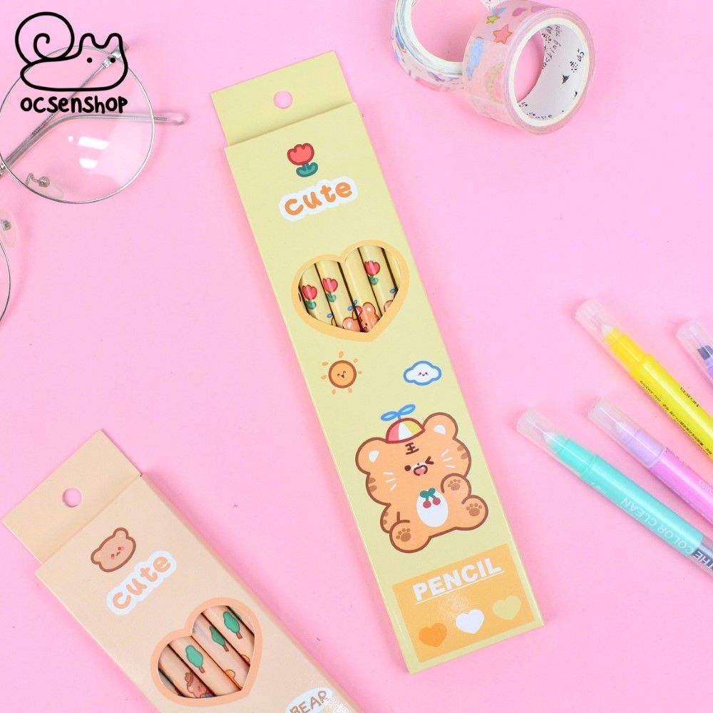 Set bút chì gỗ Cute (6c)