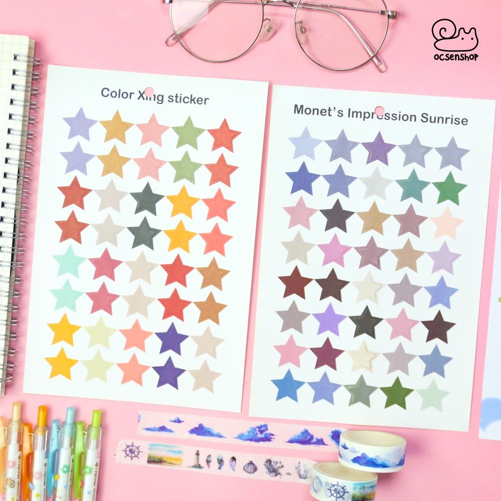 Palette sticker Ngôi sao (1 tấm)