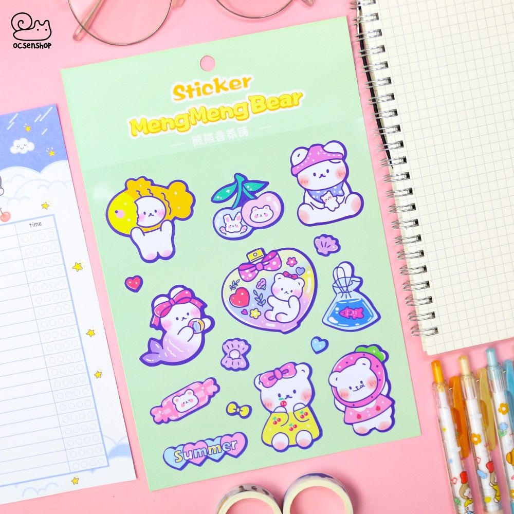 Sticker Mengmeng bear (1 tấm)