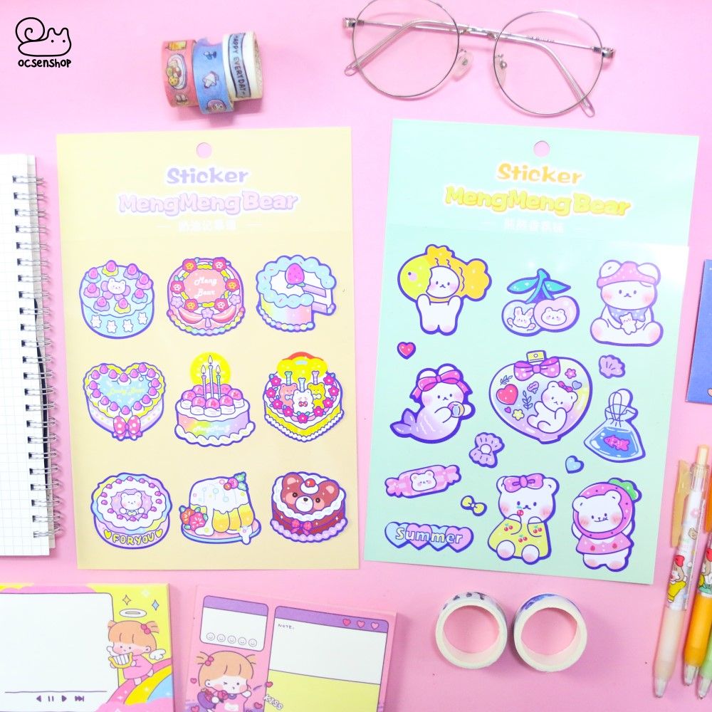 Sticker Mengmeng bear (1 tấm)