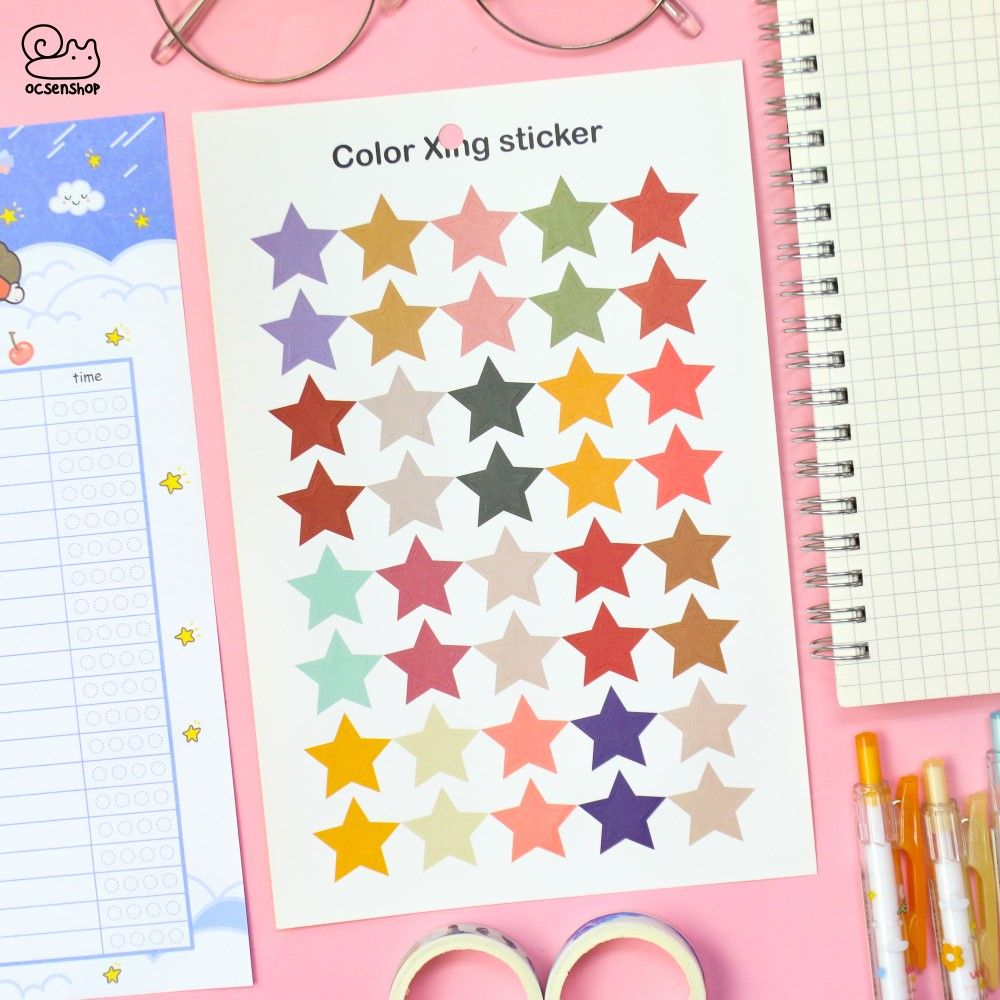 Palette sticker Ngôi sao (1 tấm)