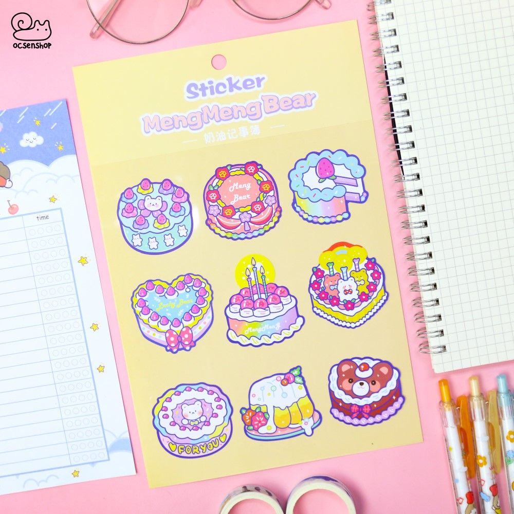 Sticker Mengmeng bear (1 tấm)