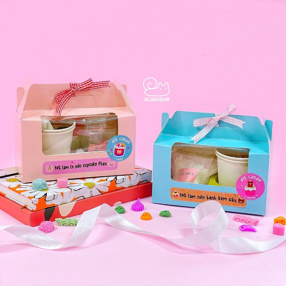 Set làm ly nến cupcake Phen