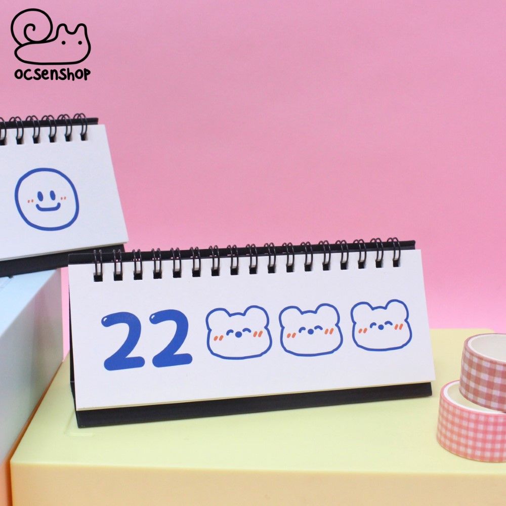 Lịch 2022 nền trắng (16x7x5cm)