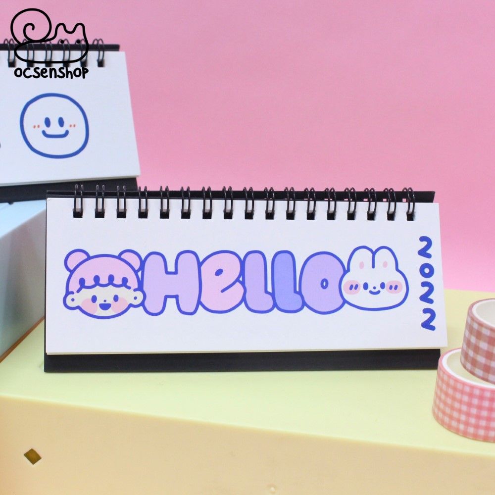 Lịch 2022 nền trắng (16x7x5cm)