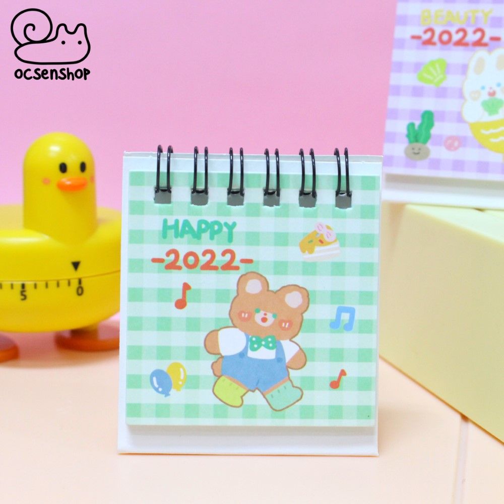 Lịch 2022 mini kẻ ô động vật