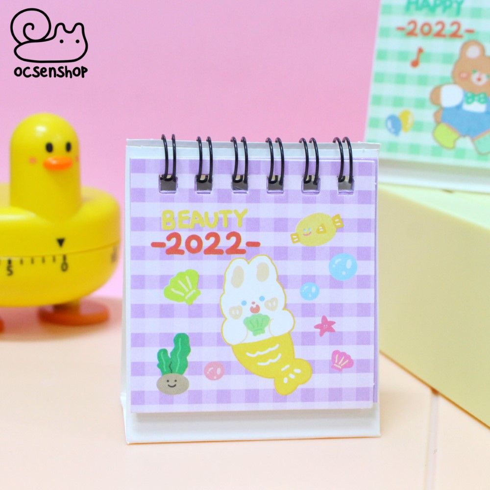 Lịch 2022 mini kẻ ô động vật
