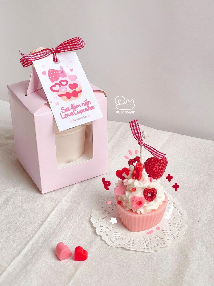 Set làm nến Love Cupcake