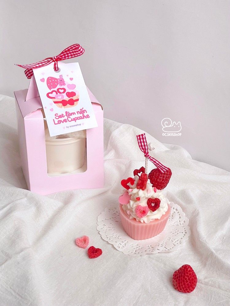 Set làm nến Love Cupcake