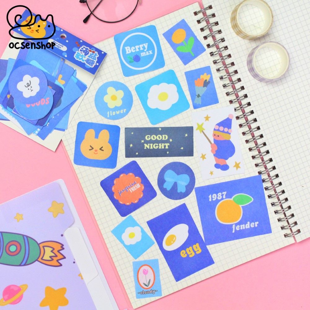 Sticker gói vuông họa tiết