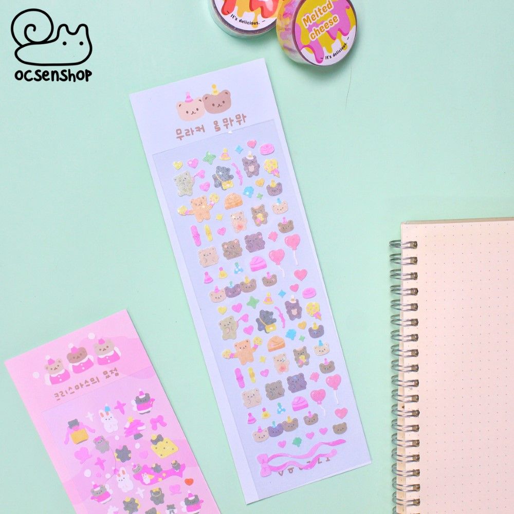 Sticker gấu nâu (8x23cm)