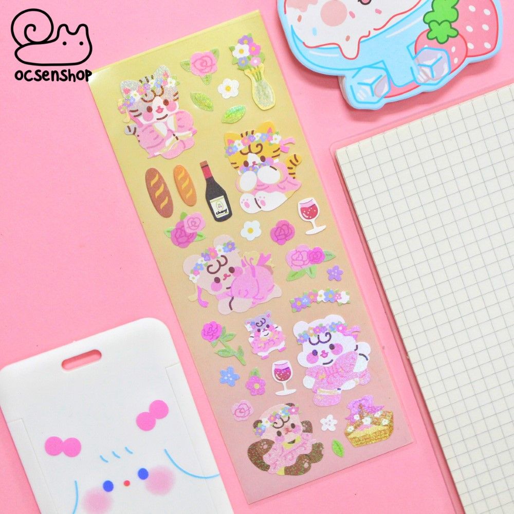 Sticker động vật holo (7x17.5cm)