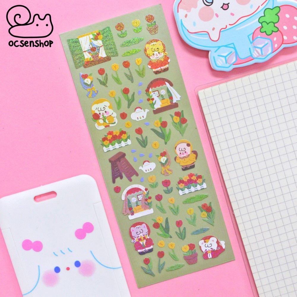 Sticker động vật holo (7x17.5cm)