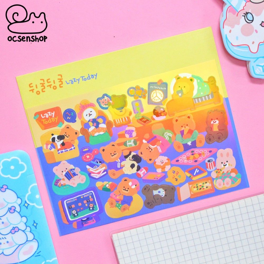 Sticker Gấu nâu