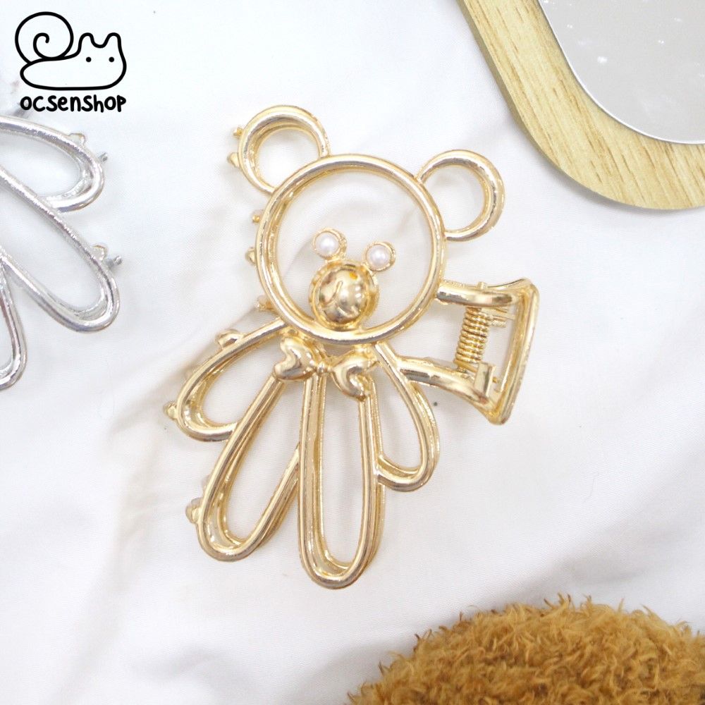 Kẹp tóc kim loại hình Gấu