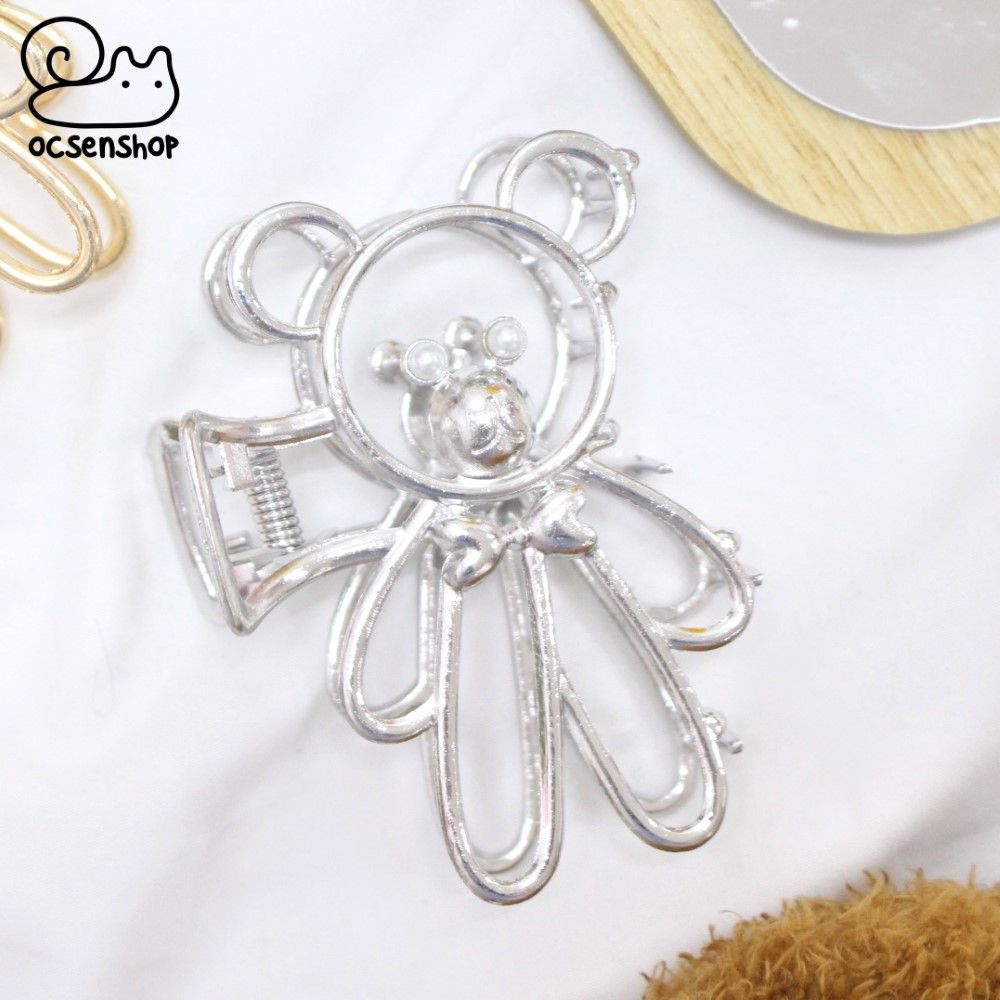 Kẹp tóc kim loại hình Gấu