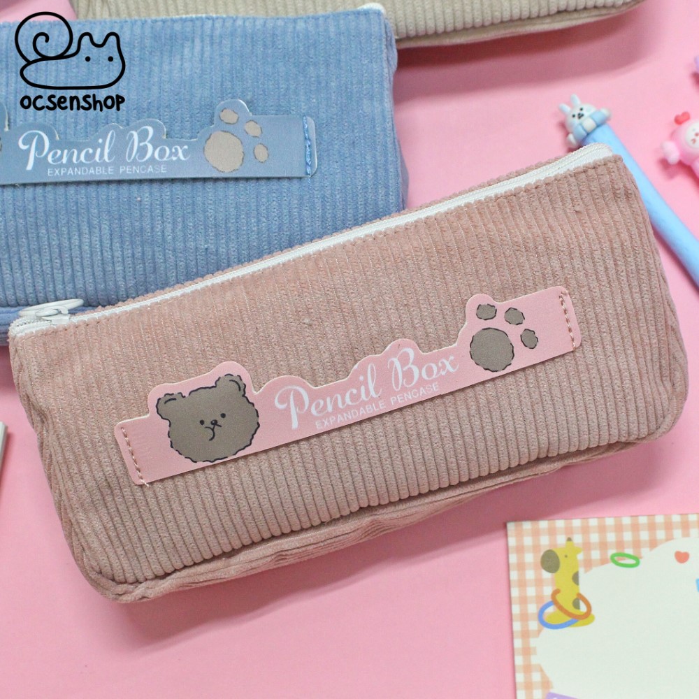 Túi bút vải nhung Pencil box