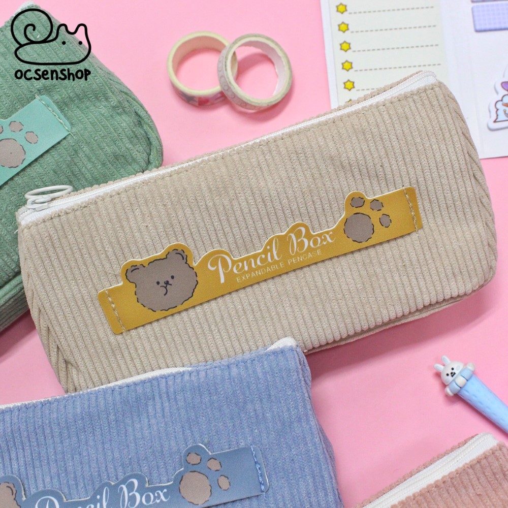 Túi bút vải nhung Pencil box