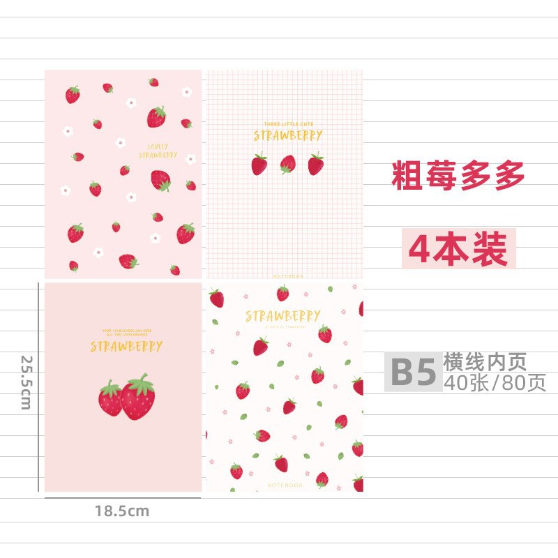 Vở B5 Strawberry (80tr)