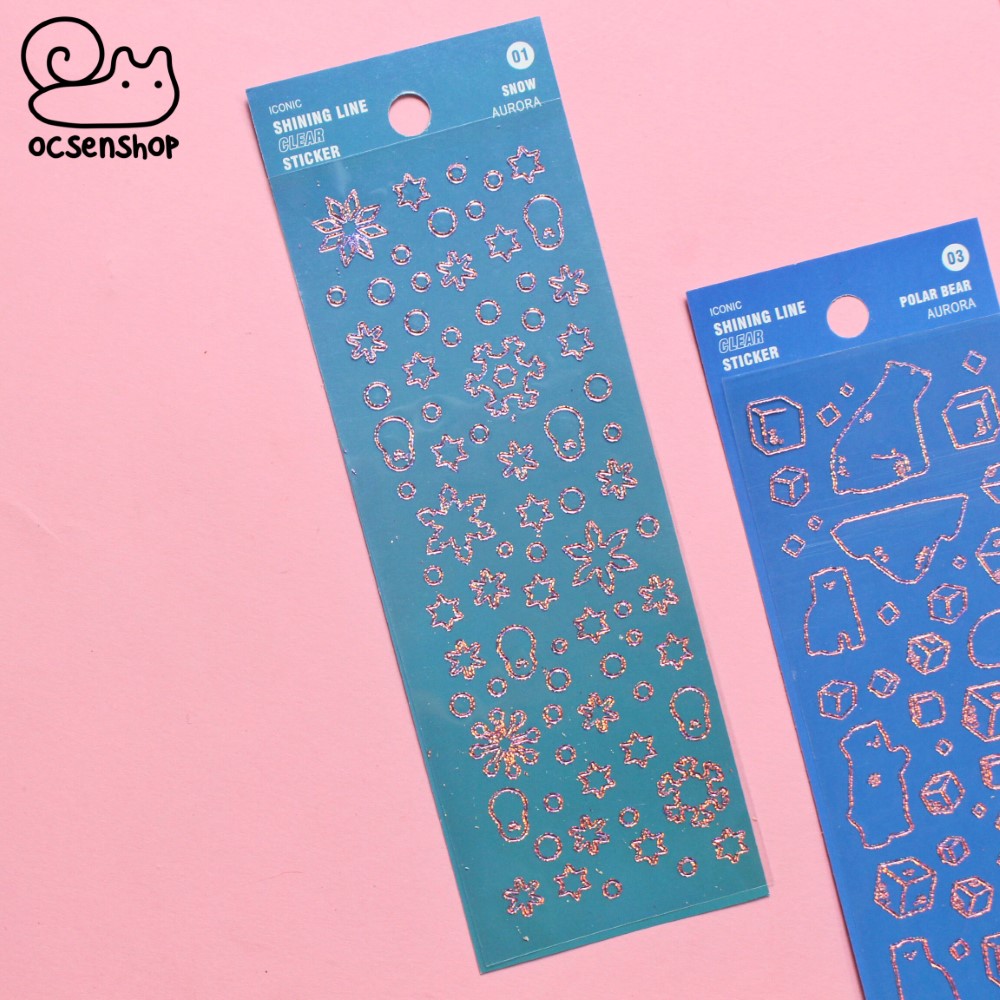 Sticker Shining Line clear