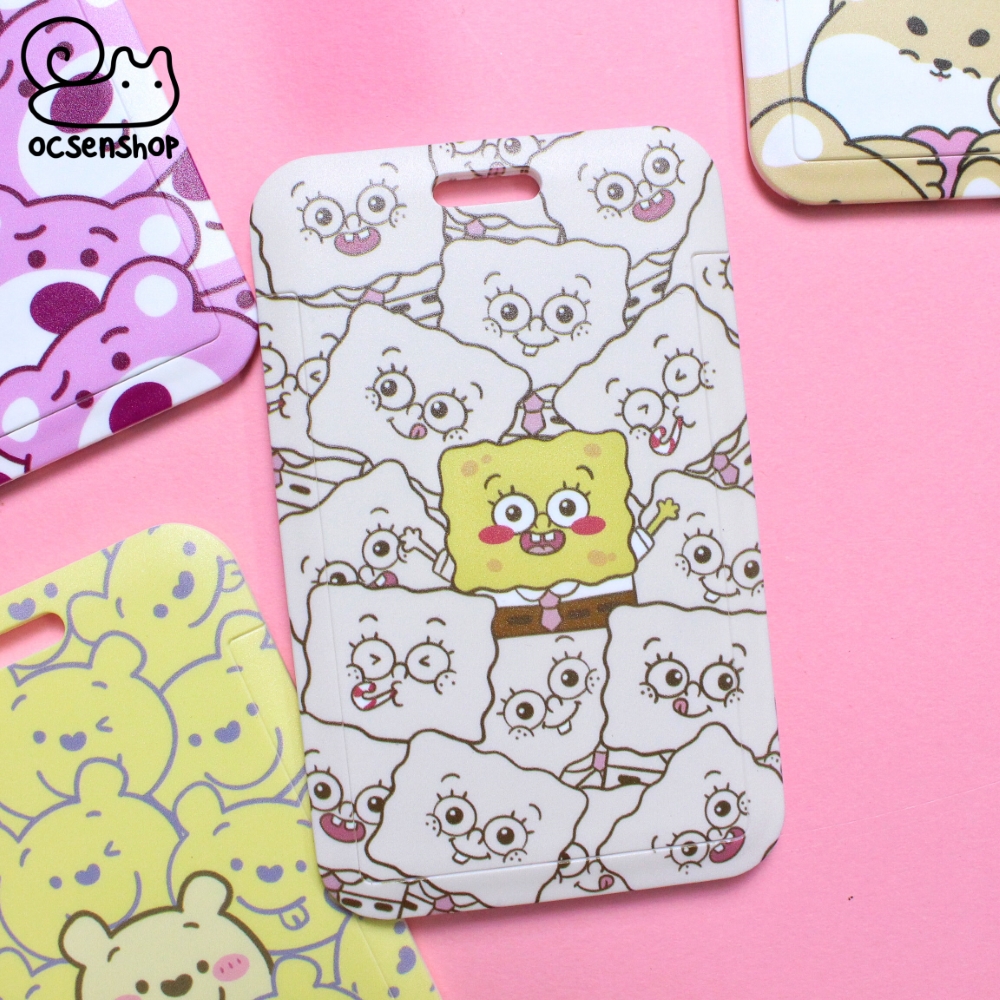 Card holder nhựa Cartoon kèm móc