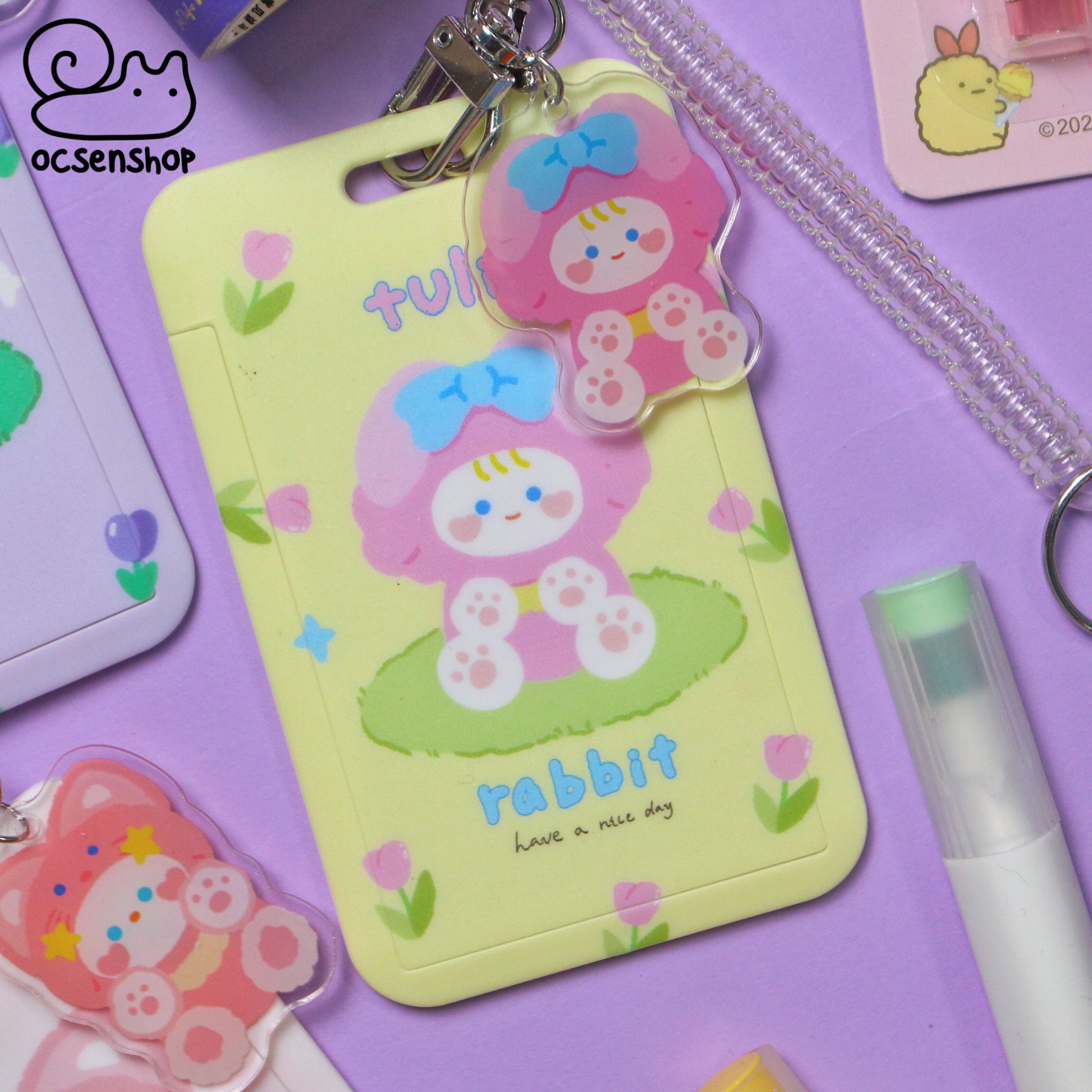 Card holder Cún cosplay kèm móc + charm