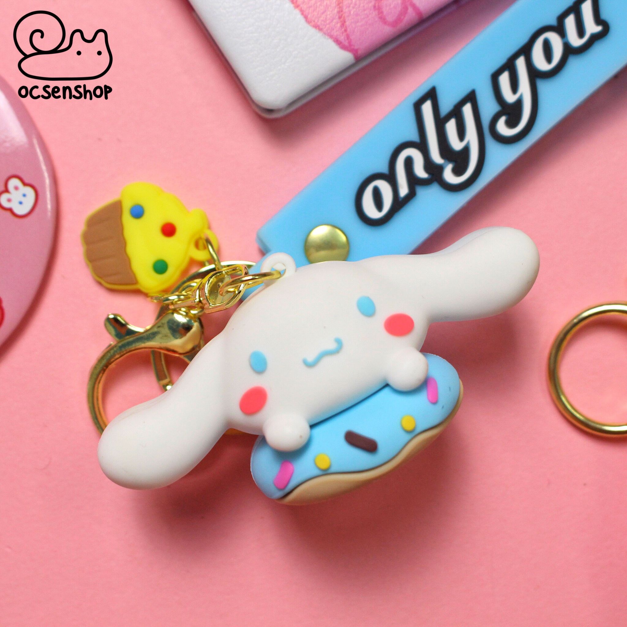 Móc khóa silicon Sanrio donut