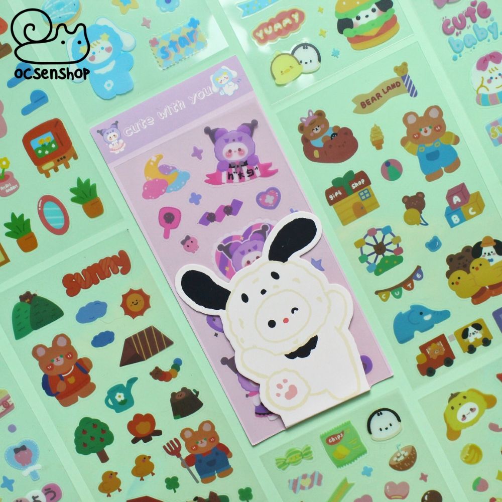 Sticker Cute with you (10 tấm)