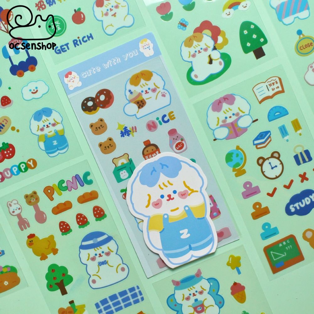 Sticker Cute with you (10 tấm)