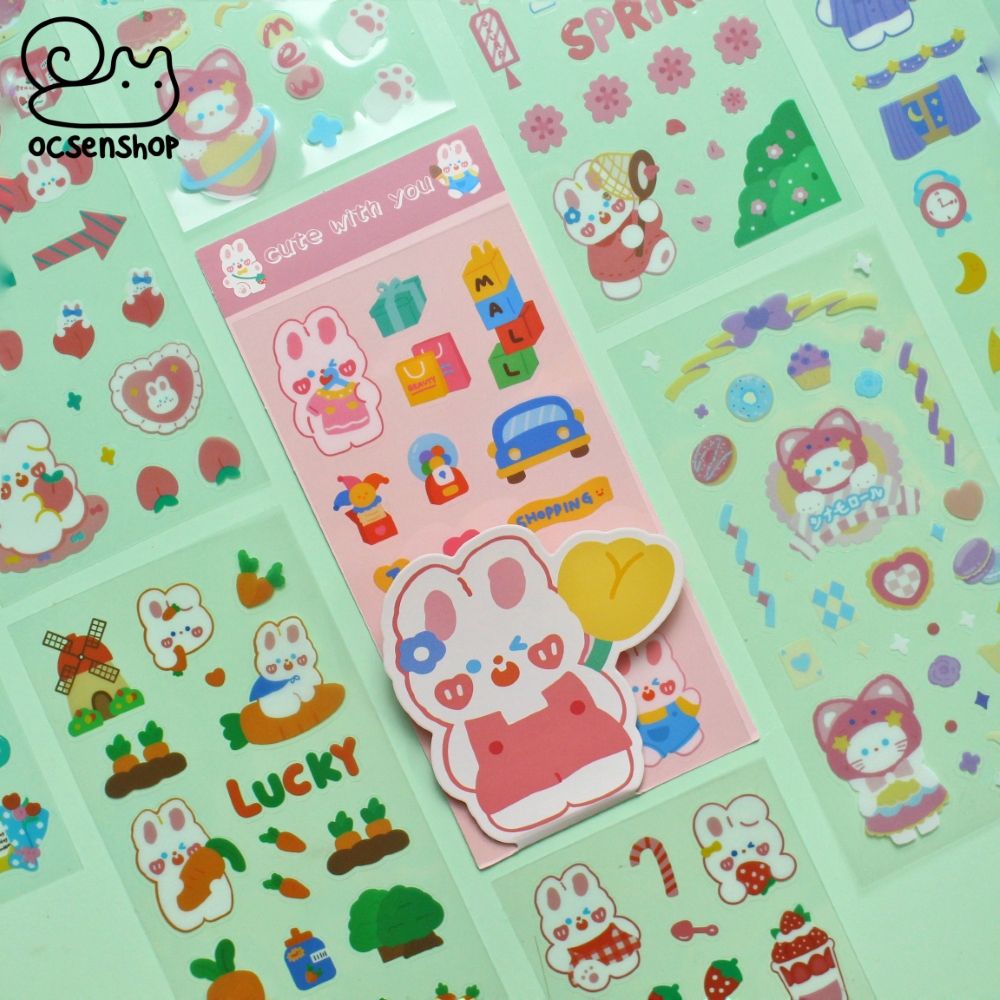 Sticker Cute with you (10 tấm)