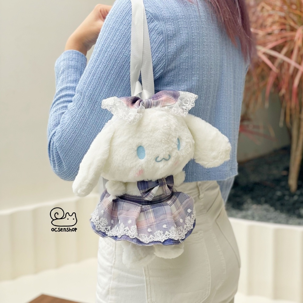 Balo Cinnamoroll mặc váy kẻ