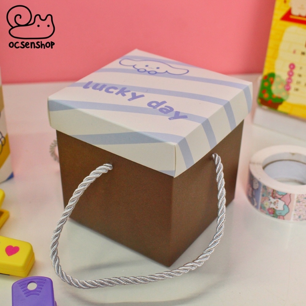 Hộp quà Động vật nền họa tiết (10x10x10cm)
