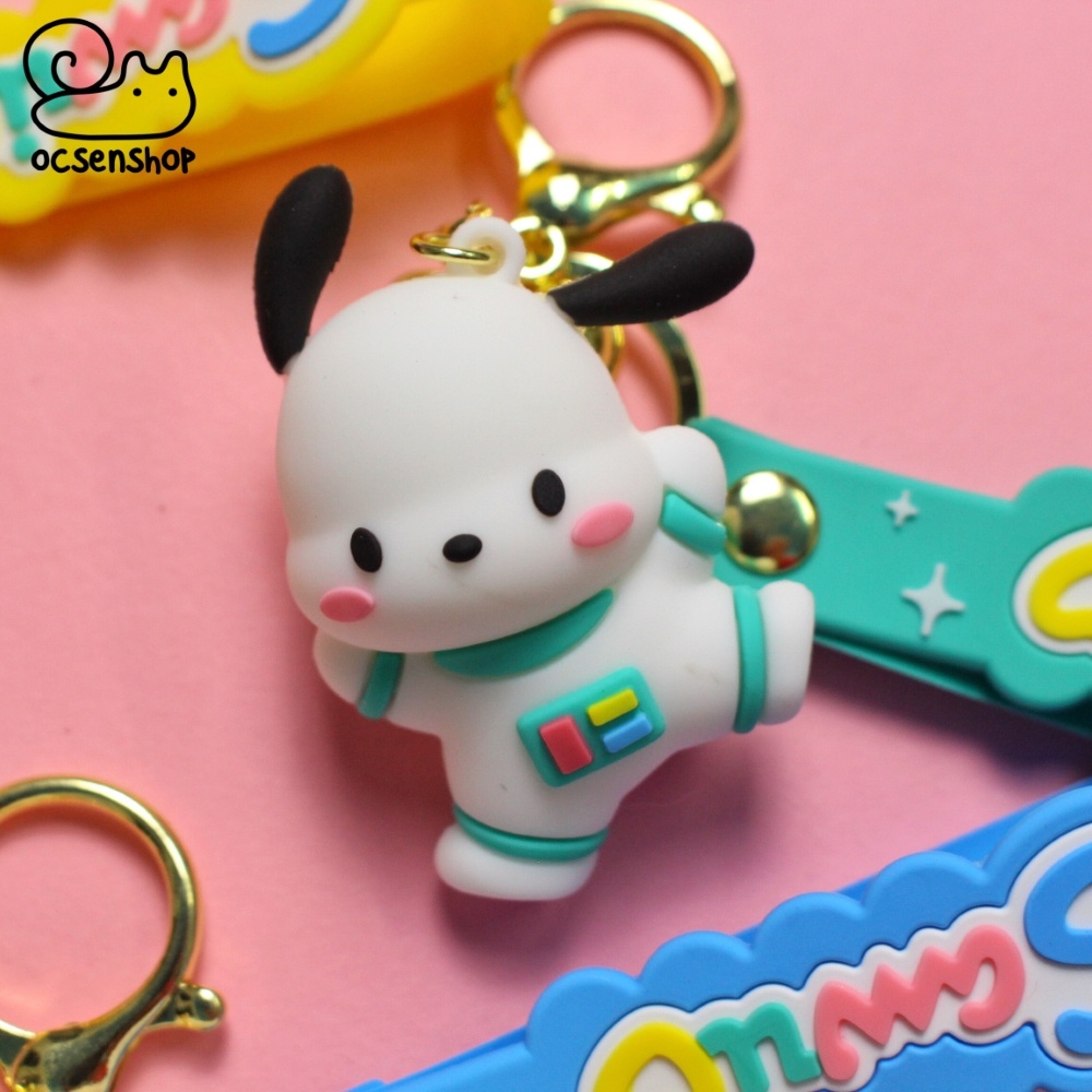 Móc khóa silicon Sanrio phi hành gia