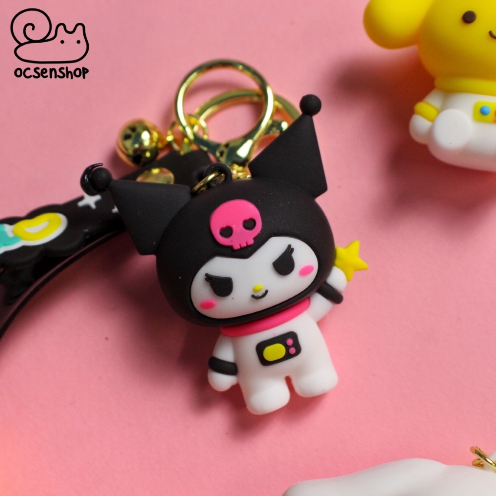 Móc khóa silicon Sanrio phi hành gia