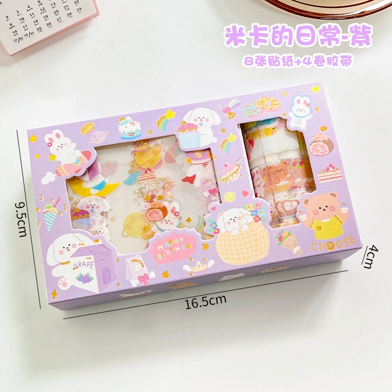 Box sticker + washitape Động vật