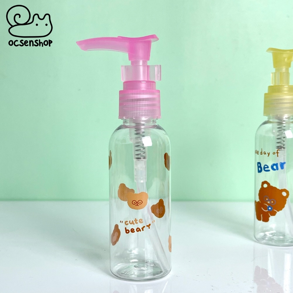 Lọ chiết nhựa Gấu nâu (Dạng pump) - 60ml