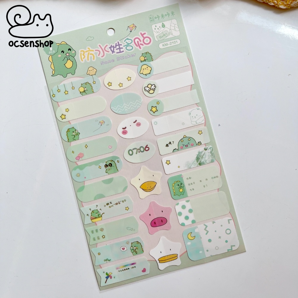 Name sticker Khủng long