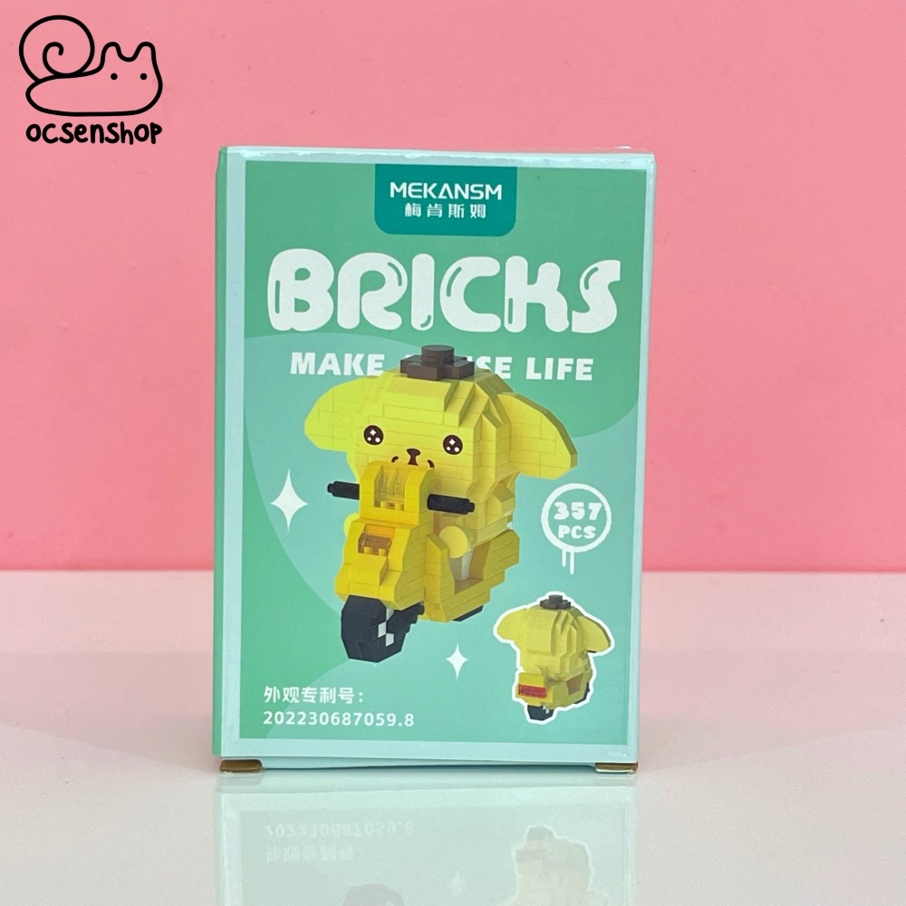 Bộ xếp hình Bricks Sanrio lái xe