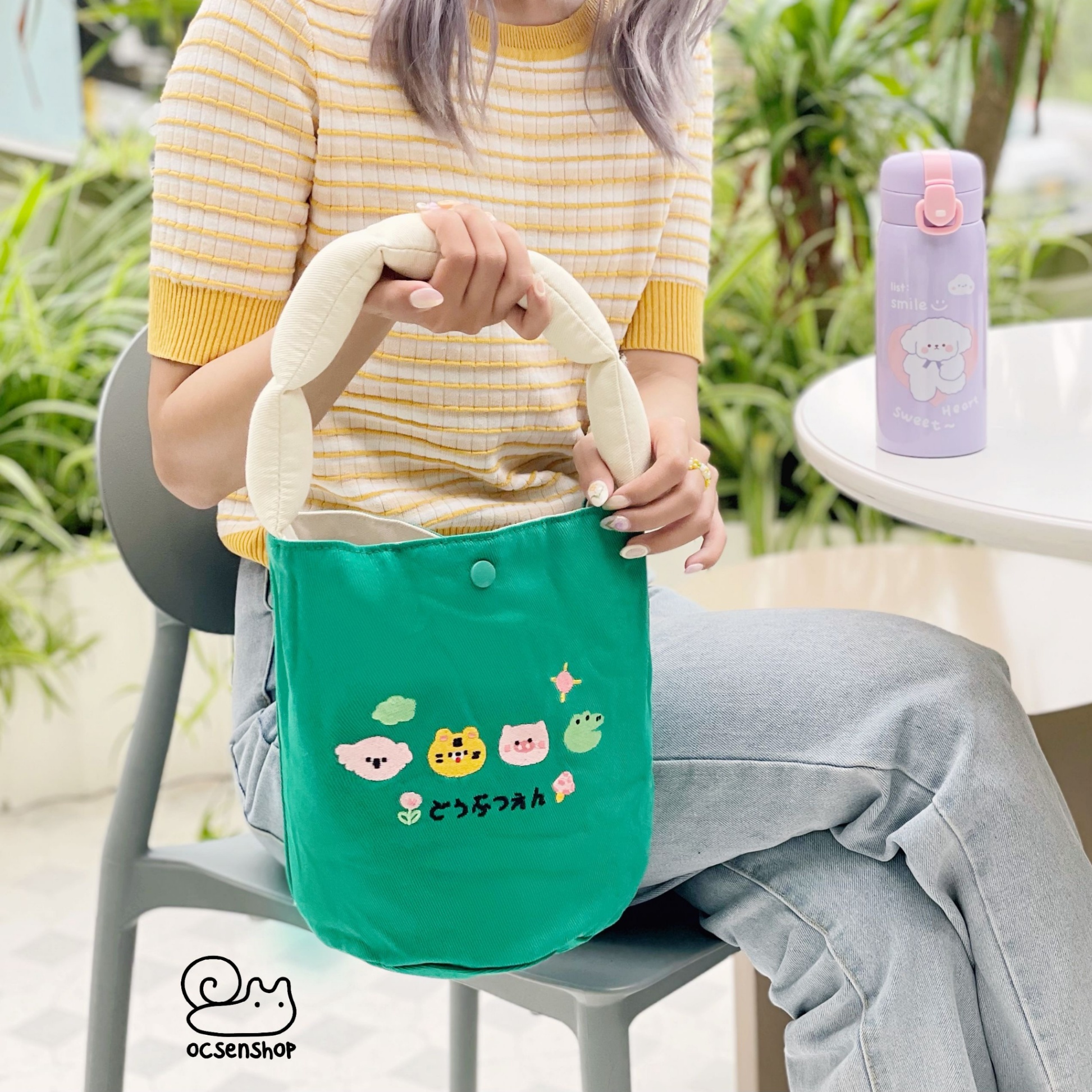 Totebag quai vải phồng Động vật