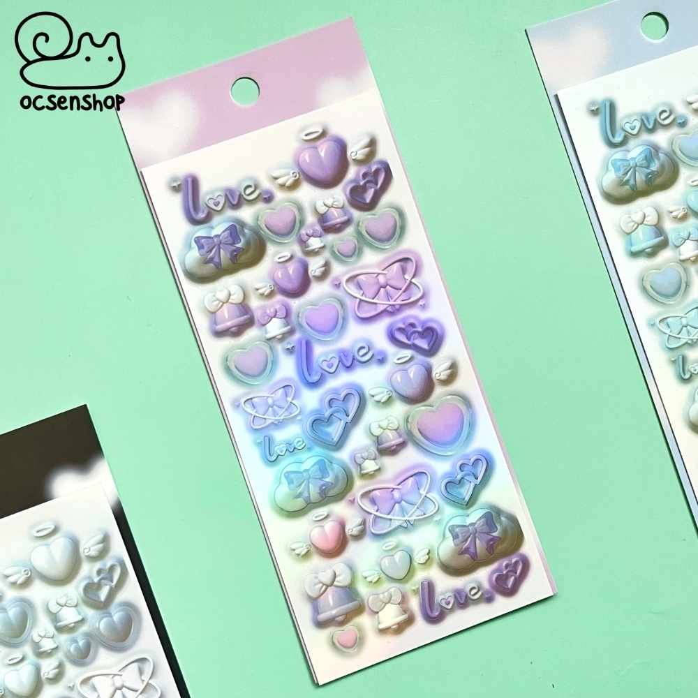 Sticker 3D họa tiết Trái tim