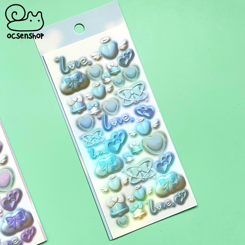 Sticker 3D họa tiết Trái tim