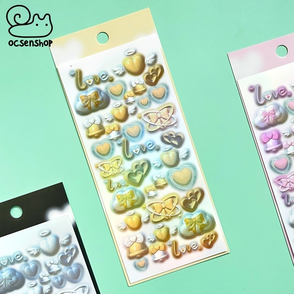 Sticker 3D họa tiết Trái tim