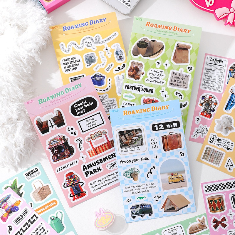 Sticker Roaming Diary (4 tấm)