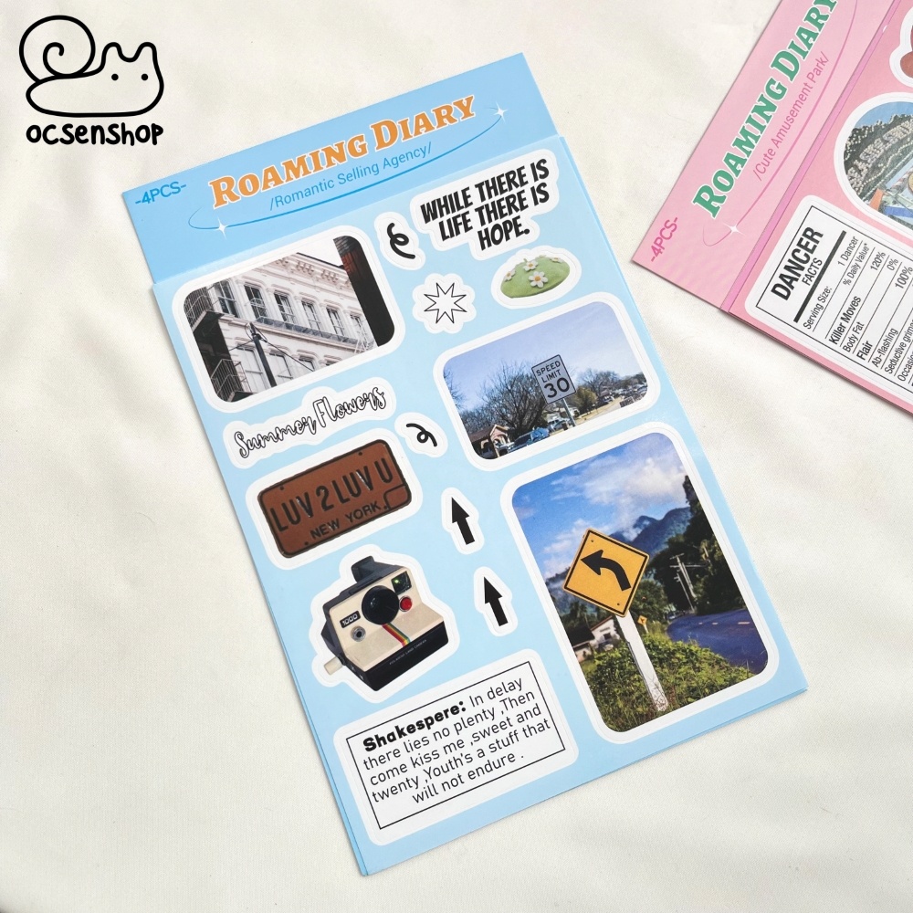 Sticker Roaming Diary (4 tấm)