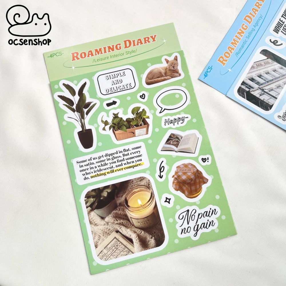 Sticker Roaming Diary (4 tấm)