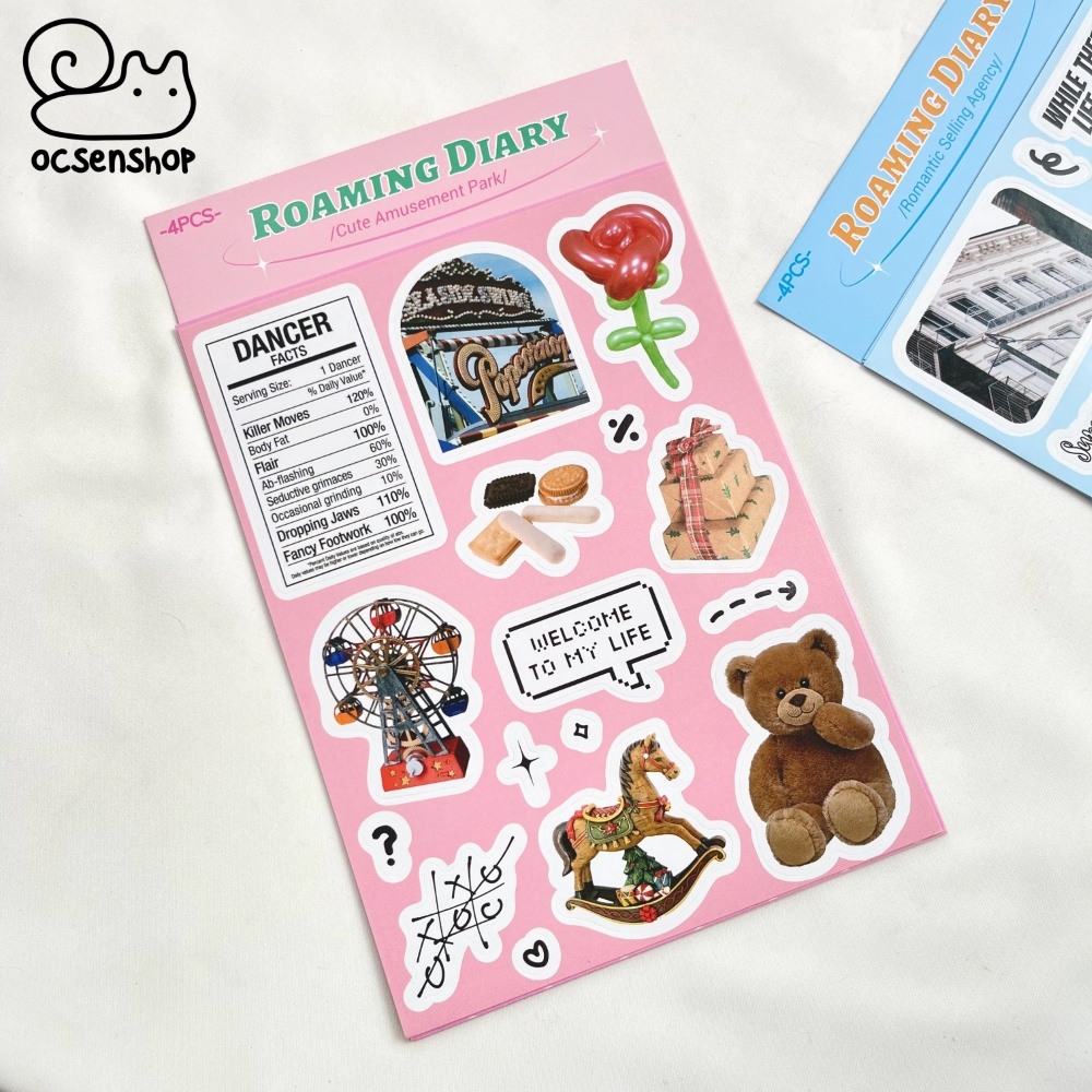 Sticker Roaming Diary (4 tấm)