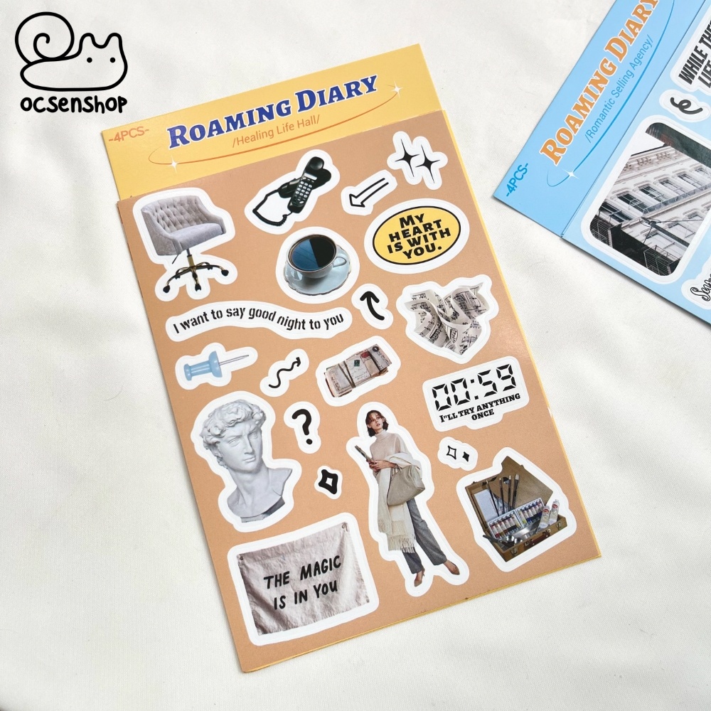 Sticker Roaming Diary (4 tấm)