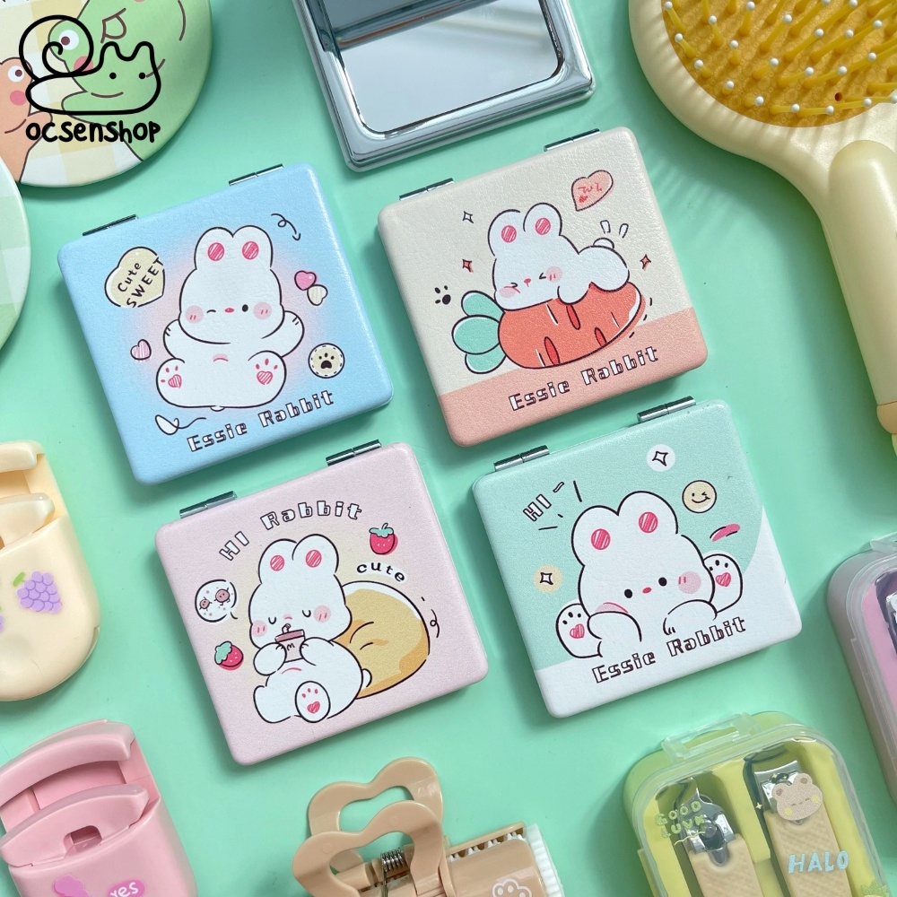 Guong boc da 2 mat Essie Rabbit